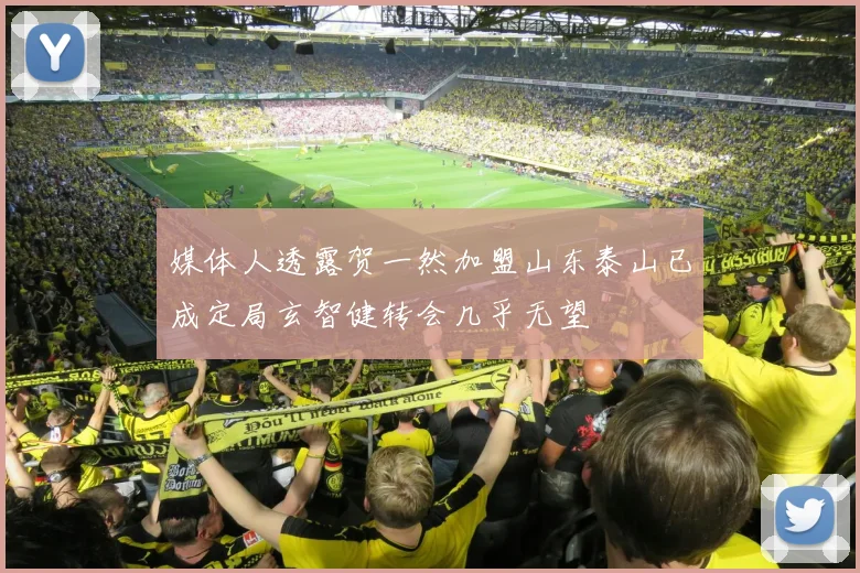 媒体人透露贺一然加盟山东泰山已成定局玄智健转会几乎无望